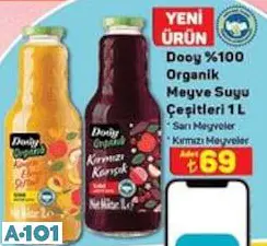 DOOY %100 ORGANİK MEYVE SUYU ÇEŞİTLERİ 1 L